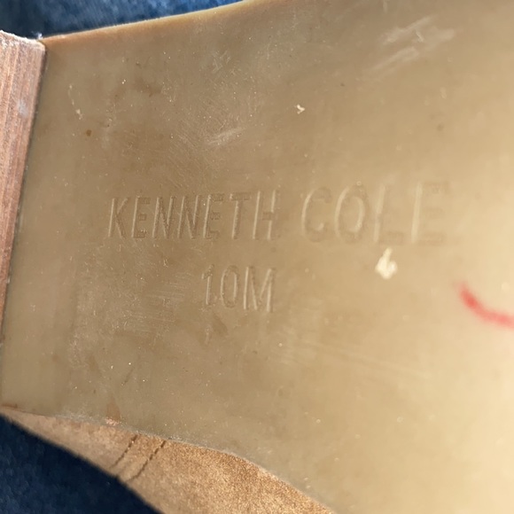 Kenneth Cole Woman’s SPARTA Cognac Brown Suede Heeled Ankle Boot Booties - Picture 8 of 10